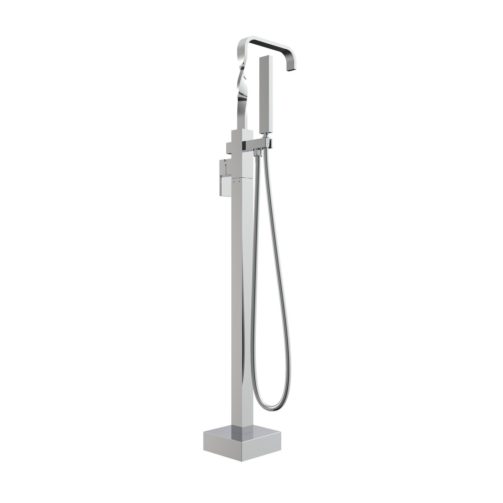 DF-02018-2PC Freestanding Bathtub Faucet | Floor-Mounted Chrome Tub ...