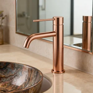 Modern Matte Black Tall Basin Faucet | Single-Handle Brass Vessel Mixer