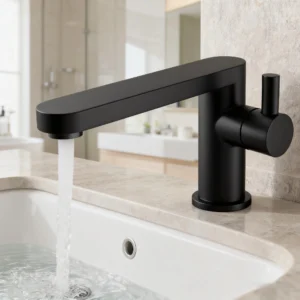 DF-3801 Modern Brushed Gold Basin Faucet | 304 Stainless Steel Vanity Mixer