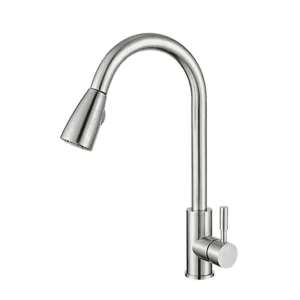 LS01 Modern Stainless Steel Pull-Out Kitchen Faucet | Home-Ready, Single Handle