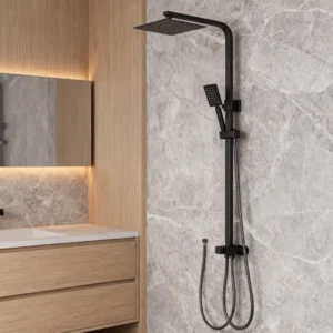 Square 304 Stainless Steel Single Cold Shower Set — For Tropical & Project Markets