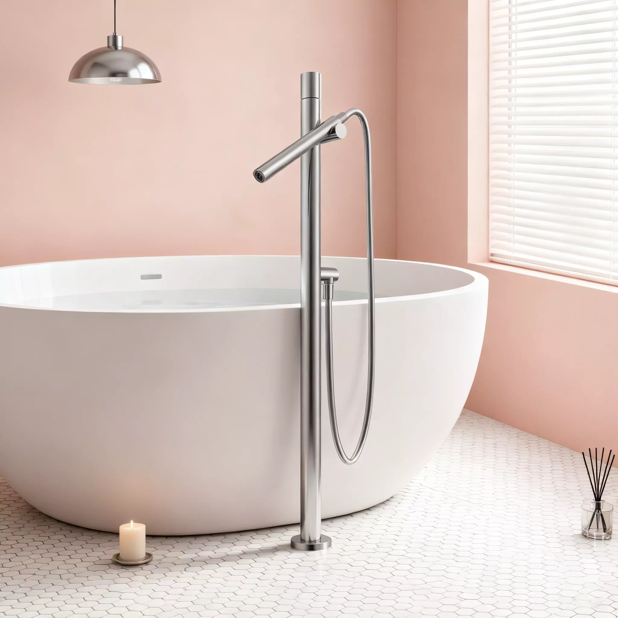 Polished Chrome Freestanding Faucet Manufacturer - Chrome Tub Tap OEM/ODM Supply - Image 5