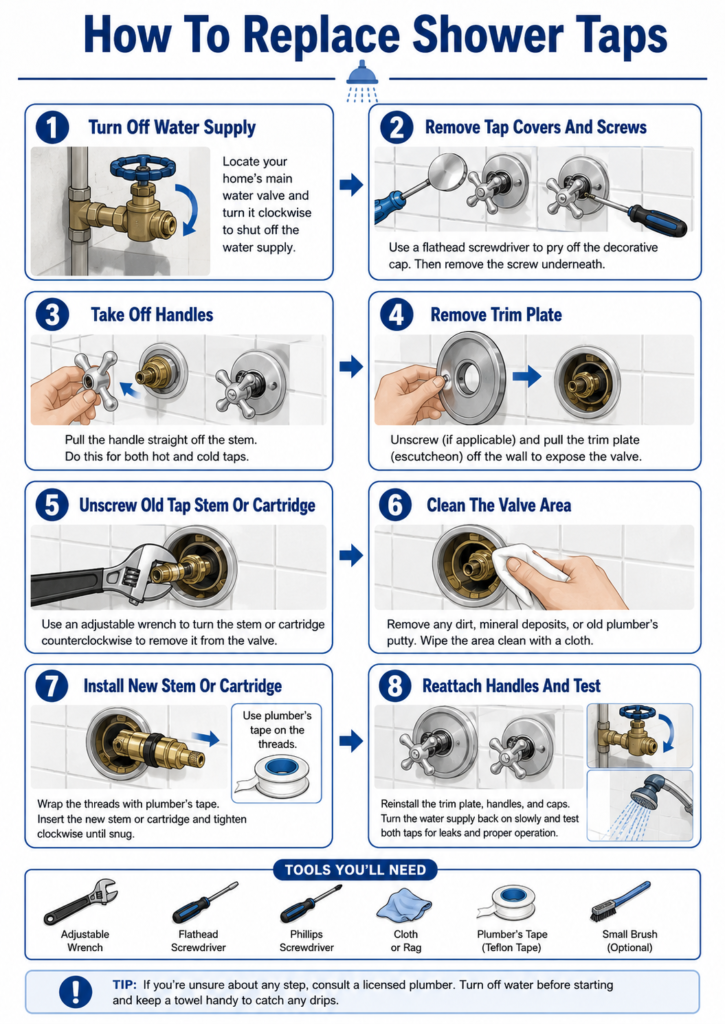 How To Replace Shower Taps